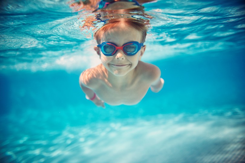 Kids swimming at Coy Lake